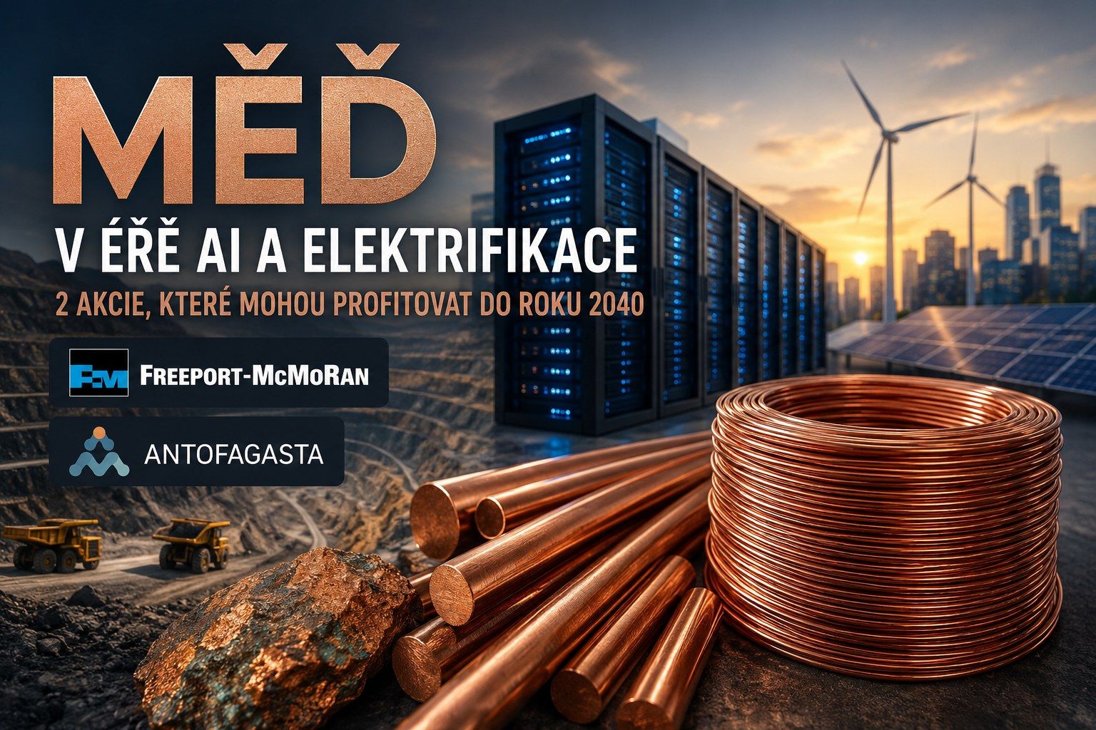 Měděné vodiče a energetická infrastruktura pro éru umělé inteligence a elektrifikace