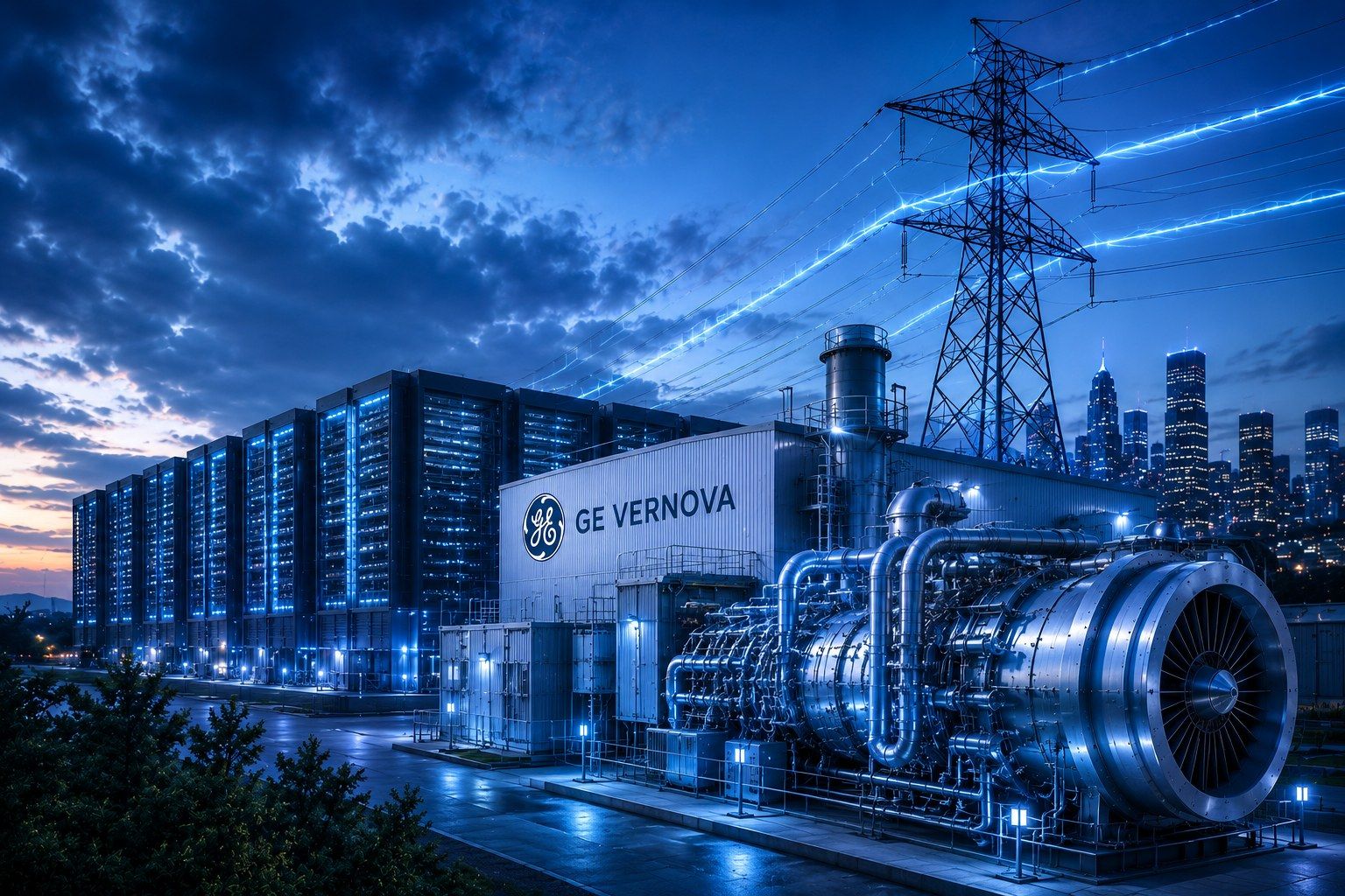 Energetická infrastruktura napájející datacentra pro umělou inteligenci