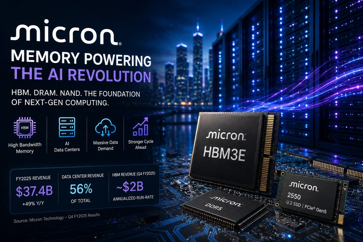 Paměťové čipy DRAM a HBM pro AI akcelerátory